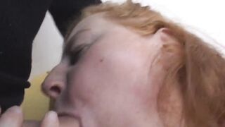 Fat redhead woman fucked in a hawt group-sex