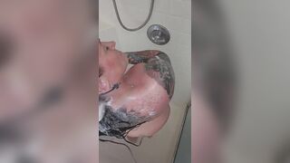 Hotwife taking shower