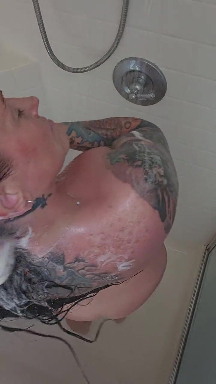 Hotwife taking shower
