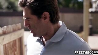 Breasty Golden-haired Gets Nude & Tricked Her Ac Repairman Into Having Sex - Full Clip On FreeTaboo.Net
