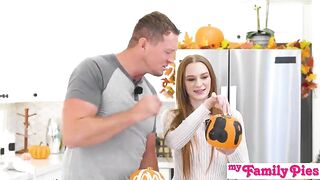 Redhead Seductress Harley Love Gets Stepdaddy to Cream Her Consummate Pumpkin Twat