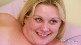 Boyfriend watches his overweight wife getting screwed by a slim