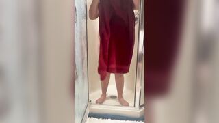 Hot Latin chick Drying Herself