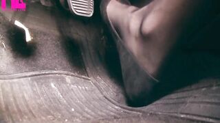 Pedal Pumping in Ebony Flats with Leoparded Top