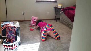 Stepbrother bangs his stepsister during the time that parents are away