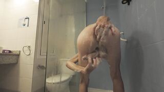 I Heard My Step Daddy Stroking In The Shower So I Go In And Give Him A Helping Hand