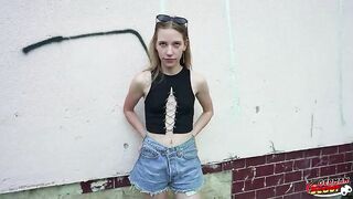 GERMAN SCOUT - Slim tiny Bazookas Teen Maya Sinn Pick Up for no Cock-sock Casting Bang