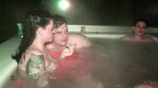 Sexy Jacuzzi Party: three Dudes and two Hotties with No Rules
