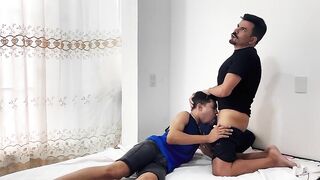 I put the youthful dude to suck my penis and I ate his constricted little booty priceless, this guy groaned on my penis.