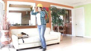 Anal drilling on the Leather Daybed - Lengthy-haired Brunette hair Tongues Her Short-haired Lover