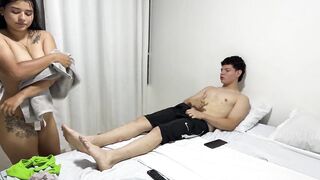 My Stepsister Finds Out That I'm Smelling Her Rich Pants, so That babe Asks Me to Permeate Her Until I Cum in Her.