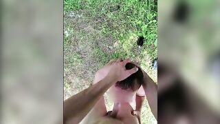 Feel like a cock-sucker! POV Stepdad talked u into giving him a oral sex whilst fishing. 1st-person blow job. ASMR.