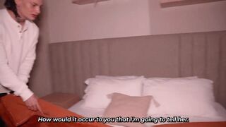 That babe's a natural at giving blowjobs! Brothers-in-law, but in the same daybed
