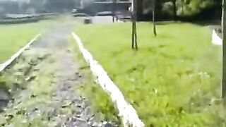 wife fastened to tree and screwed by stranger