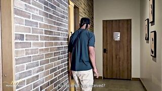 My blind spouse doesn't realize that I screw the delivery dude right next to him - Monique Fuentes & Markus Brown