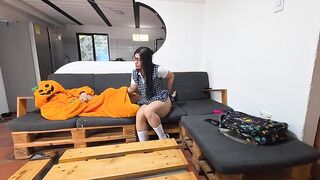 PART ONE pleasure ANAL INVASION .. with costumes.. I love feeling the milk leaking down my booty.. u don't know how much I love anal