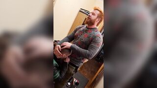 Ginger Man in Leather Gets on His Knees – Homo Amateur Oral job