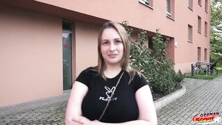 German Scout - Curvy Helene Engel with Large Natural Bazookas Pick up for Casting Screw