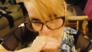 Golden-Haired mother I'd like to fuck Cougar Step Mommy makes Son Cum with slow blow job step dream