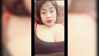 Rasmi Alon Wearing EBONY BRASSIERE Showing MASSIVE titties on Live