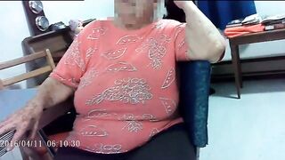 Braless 85+ Granny with astounding hangers