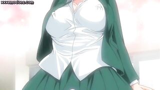 Anime teenie with large boobs