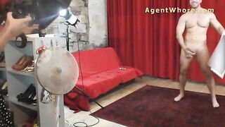 Casting stud gets hanjob and tease from BREASTY mother i'd like to fuck