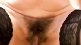 Hawt in underware and nylon gets her booty drilled