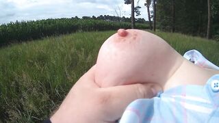 Superlatively Good of getting exposed for tit slapping Part two