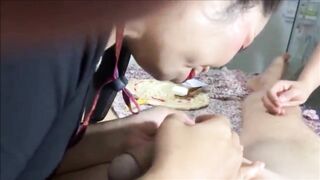 UNCOMMON CONTENT: 4 Hands Massage Cheerful Ending with Oral-Sex: ILoveAsianMassages dot com