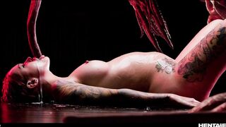 CGI Alien plus Purple Floozy Equals Hentaied