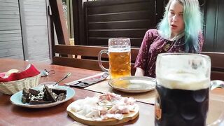 Remote climax control of my stepsister in pub!