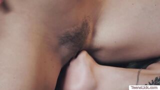 2 concupiscent mother i'd like to fuck and the bar waitress have a fun their three-some sex