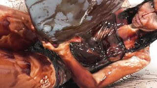 Wetlook Beauty Overspread in Chocolate - Bawdy WAM, Hot, Breathtaking in Shower