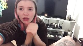 Surprise! Massive cum load! POV oral-sex