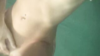 Hot underwater masturbation with orgasms