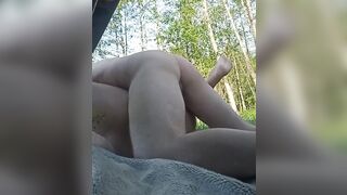 Stranger cums in my dogging wife’s vagina