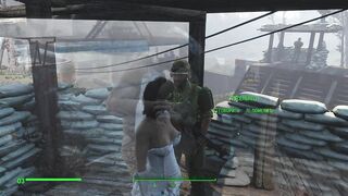 Three-Some sex with the bride. The Bride Cheats in the Fallout Game - Porno Game, ADULT mods