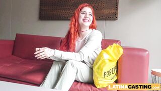 White Curvy Colombian RedHead Tricked into Sex in Interview