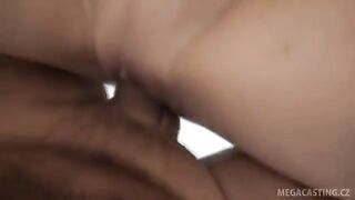 Blond honey is overspread in goo after her casting