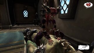 cg monster porno. Sex with a biggest orc! Brought the cutie to exhaustion!