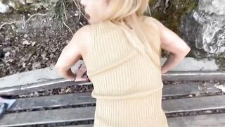 German blond, Nikki is kneeling in front of her lover during the time that sucking his goth hard schlong