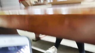 Remote climax control of my Stepsister in bar !