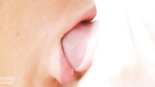 Sexy STEPMOM suck my knob in CLOSE UP! Oral Sex with lot of cum in throat! Real Homemade