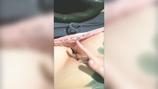 Nasty Whore Masturbates in Busy Walmart Parking Lot & Orgasms