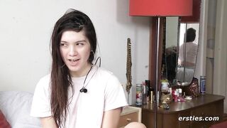 Ersties: Amateur Cutie Likes Avid Teat Pang