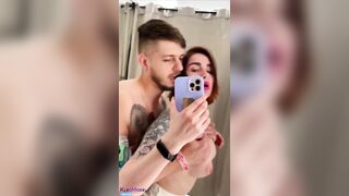 ???? Public Fitting Room Creampie Sex and vehement BJ