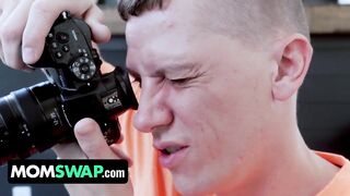 MomSwap - Breasty Stepmoms Lory Lace & Demi Nova Aid Their Stepsons With "Art Project"