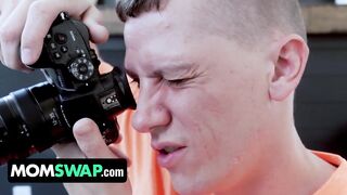 MomSwap - Breasty Stepmoms Lory Lace & Demi Nova Aid Their Stepsons With "Art Project"