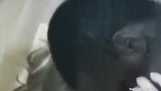 A migrant bangs a white European